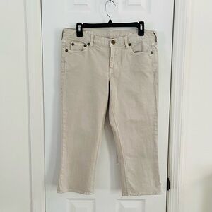 J. Crew ecru Matchstick Capri jeans- Size 30